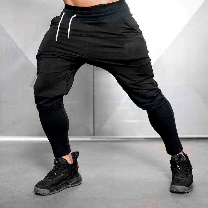 Casual workout gym sweatpants jogging  men's casual   fitness cotton track  spring and autumn sportswear