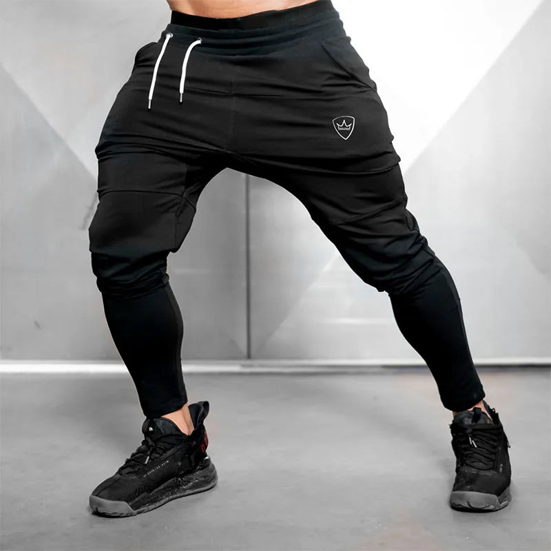 Casual workout gym sweatpants jogging  men's casual   fitness cotton track  spring and autumn sportswear