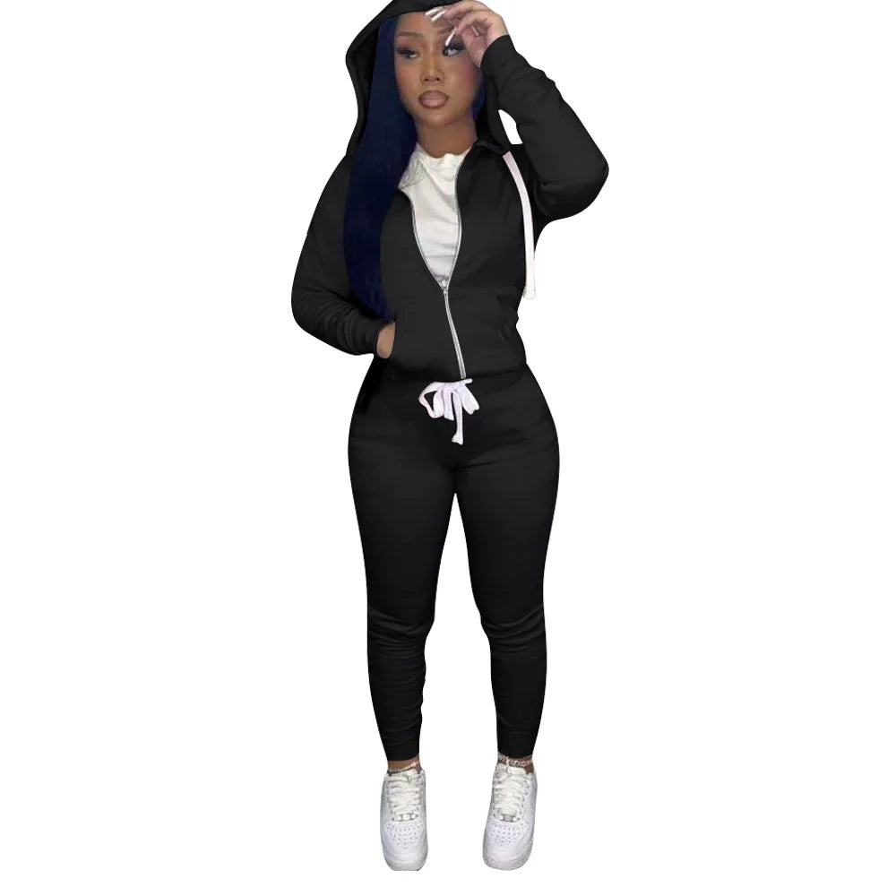11 Colors fall winter 2 Piece Pants Set Women fall 2025 women clothes Hoodies Sweatshirt Outfit two piece pants set clothes