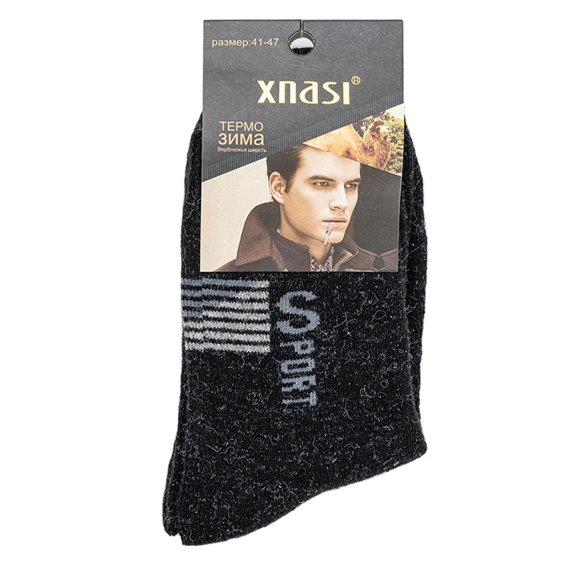 Winter Russia Men's Socks Keep Warm Wool Thicken High Quality 100% Contain Wool Rabbit Fur Soft Essential Comfortable Male Socks