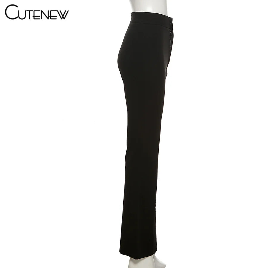 NIBBER Sexy Mesh Patchwork One Shoulder Playsuits Women Elegant Solid Skinny Flare Pants Jumpsuit Fashion Lady Party Streetwear