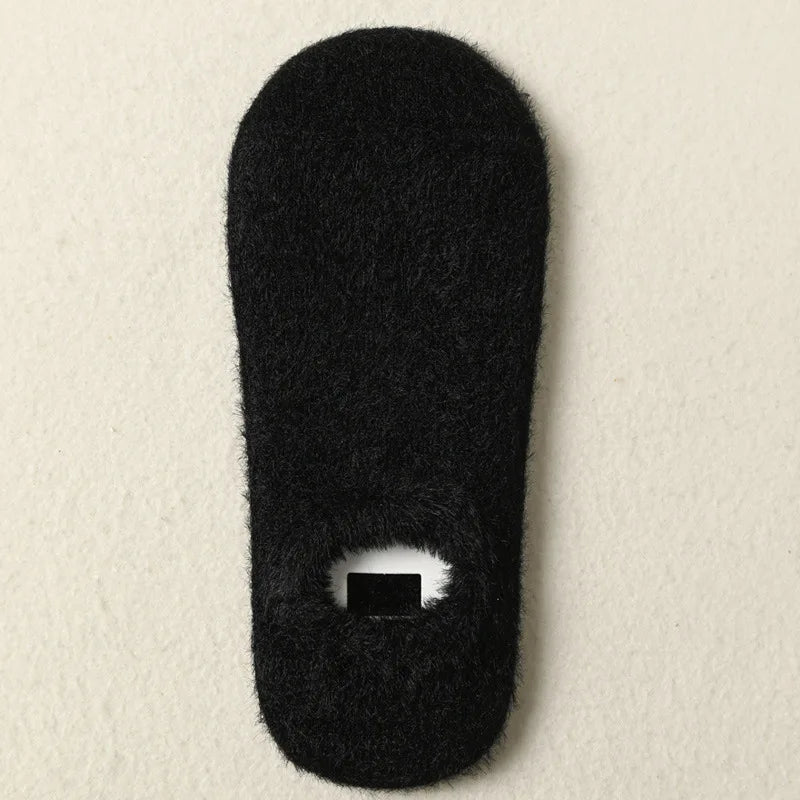 Winter Warm Thicken Thermal Low Cut Socks Women Woollen Seamless Sock Velvet Soft Sleeping Socks Solid Color Casual Floor Socks