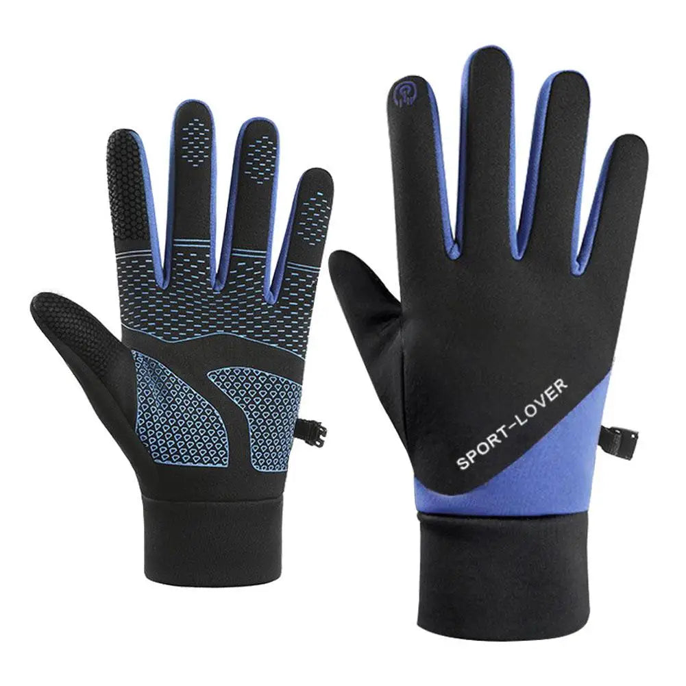 Winter Warm  Cycling Gloves Windproof Sports Running Motorcycle Anti-Slip Warm Outdoor Sports Touch Screen Full Fingers Gloves