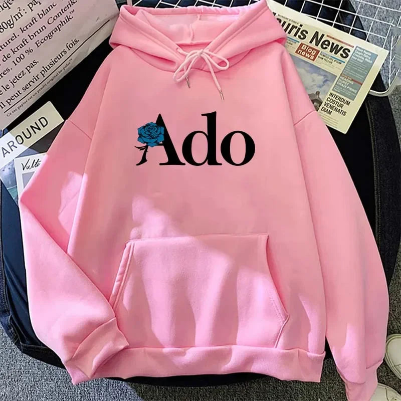 Ado Graphic Printed Hoodies Sweatshirts Autumn Winter Women Men Casual Fashion O-Neck Long Sleeve Tops Clothing Fleece Pullover