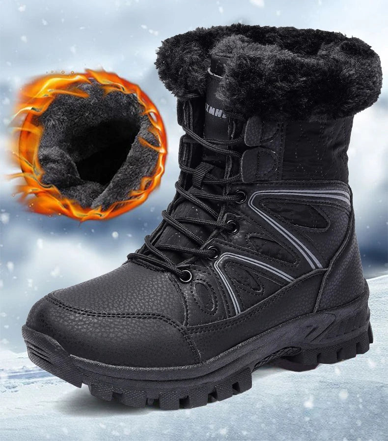 Winter Snow Boots Women High-top Outdoor Casual Keep Warm Soft Plush Ankle Boots Women Anti-slip Wear-resistant Women Shoes