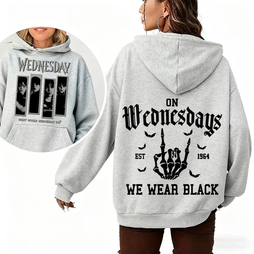 Wednesday Adams Hoodie Women's Hoodie Fashion Adult Sportswear Printed Top Sports Hoodie Black Clothing