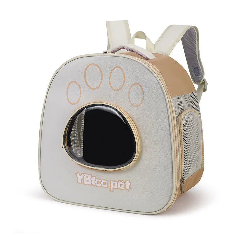 Cat backpack  outing schoolbag  double-shoulder pet bag  cat for travel  dog and cat supplies  transparent large-capacity portab