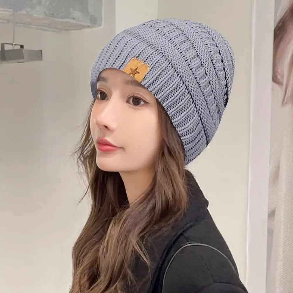 2PCS/Set Gift Warm Women Hats Gloves Set Soft Ear Protection Winter Warm Mitten Windproof Plush Beanie Cap for Men Women