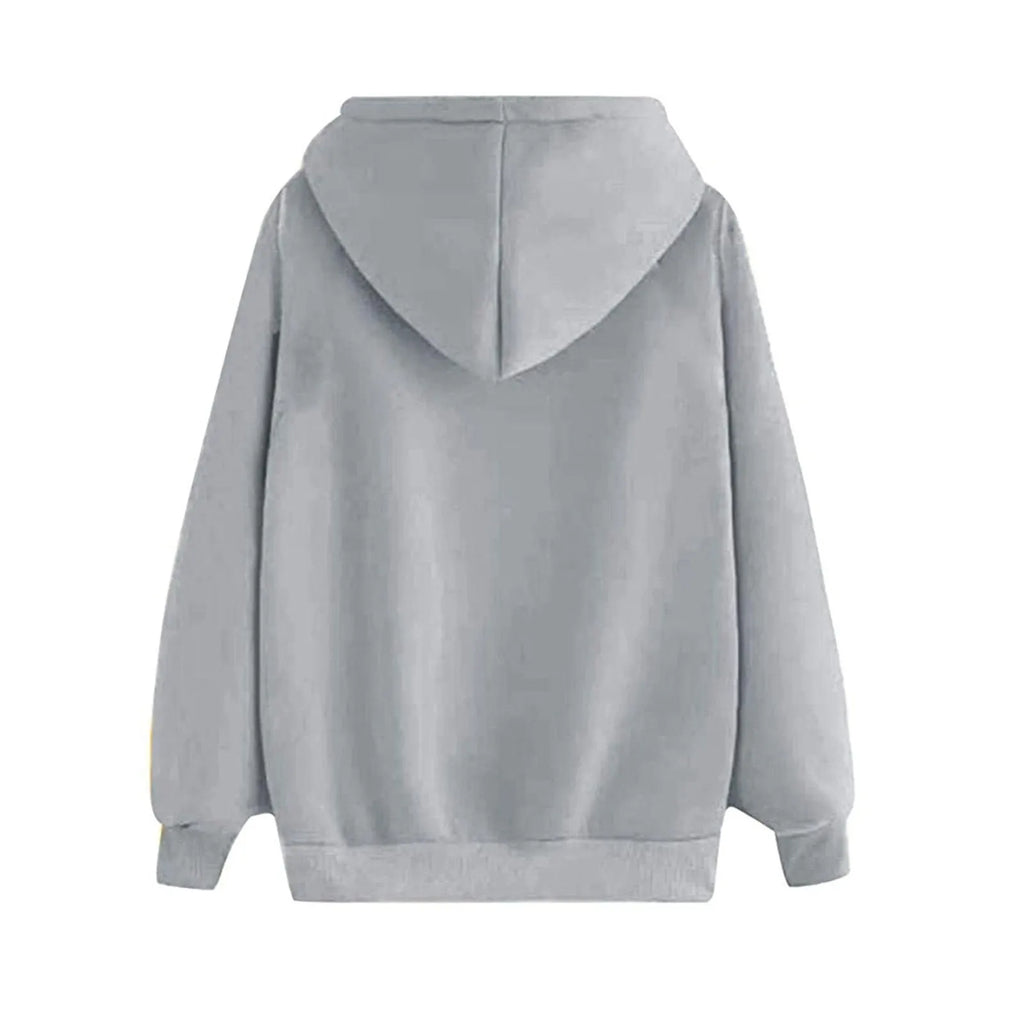 Women's Hoodies Tops Long Sleeve Sports blouse Spring Fashion fun Print Sweatshirts Solid Casual Loose Hooded Sweatshirt