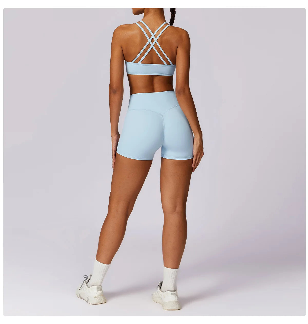 High Waist Workout Shorts Gym Wear Woman Fitness Outfits Yoga Pants Women Soft Workout Tights Spandex Solid Seamless Shorts
