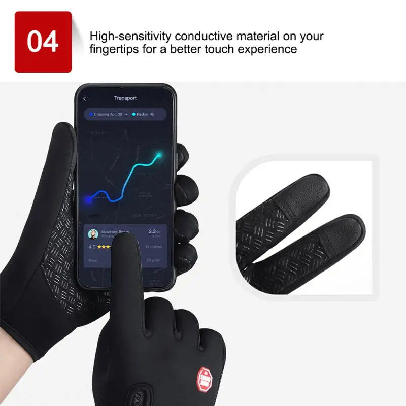 Winter Gloves For Men and Women Waterproof Windproof Cold Gloves Snowboard Motorcycle Riding Driving Warm Touchscreen