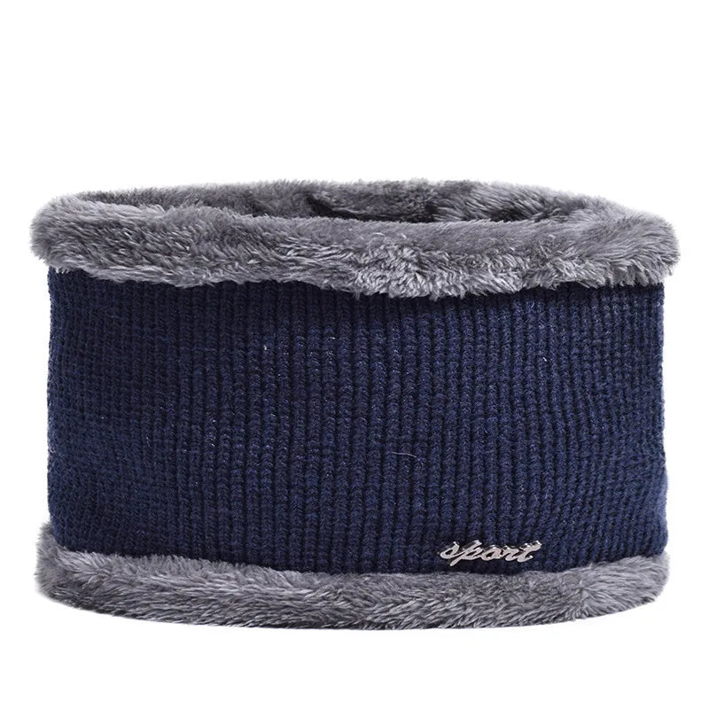 Winter Knitted Hat Caps Winter Beanie Hats Scarf Set Warm Knitted Hat Neck Warmer Suitable For Sking Outdoor Activities