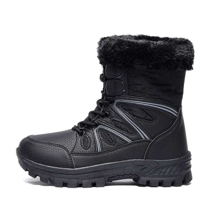Winter Snow Boots Women High-top Outdoor Casual Keep Warm Soft Plush Ankle Boots Women Anti-slip Wear-resistant Women Shoes