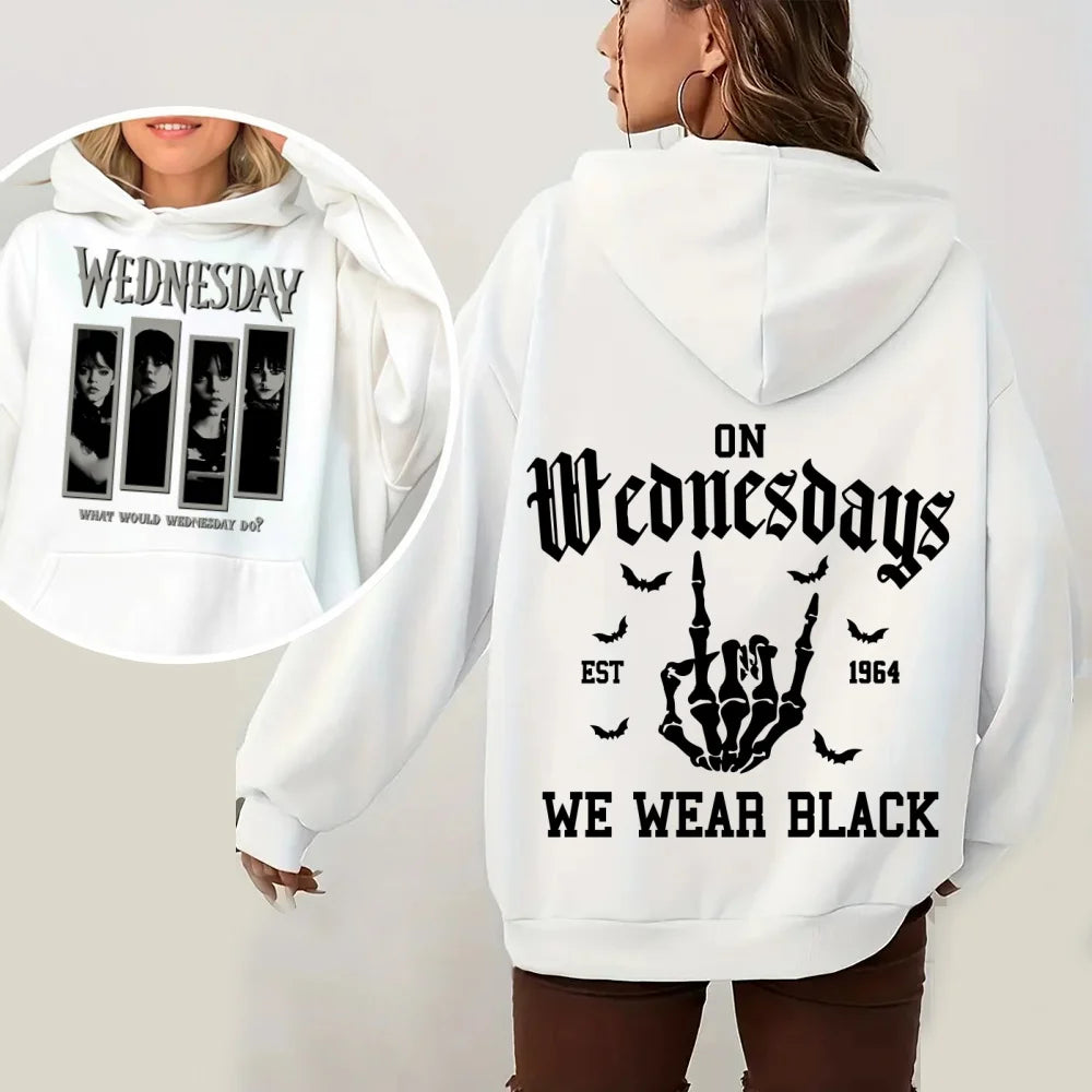 Wednesday Adams Hoodie Women's Hoodie Fashion Adult Sportswear Printed Top Sports Hoodie Black Clothing