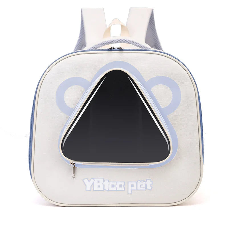 Cat backpack  outing schoolbag  double-shoulder pet bag  cat for travel  dog and cat supplies  transparent large-capacity portab
