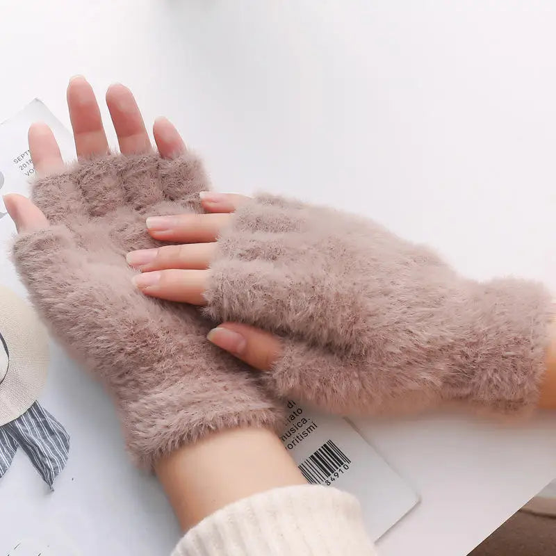 Children's Hat Scarf Gloves Suit Wool Monochrome Fried Dough Twists Warm Three Piece Children's Hat Scarf Gloves Suit