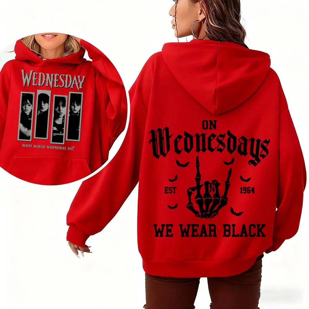 Wednesday Adams Hoodie Women's Hoodie Fashion Adult Sportswear Printed Top Sports Hoodie Black Clothing