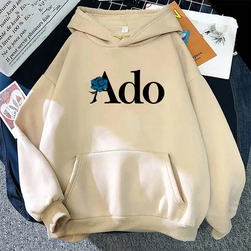 Ado Graphic Printed Hoodies Sweatshirts Autumn Winter Women Men Casual Fashion O-Neck Long Sleeve Tops Clothing Fleece Pullover
