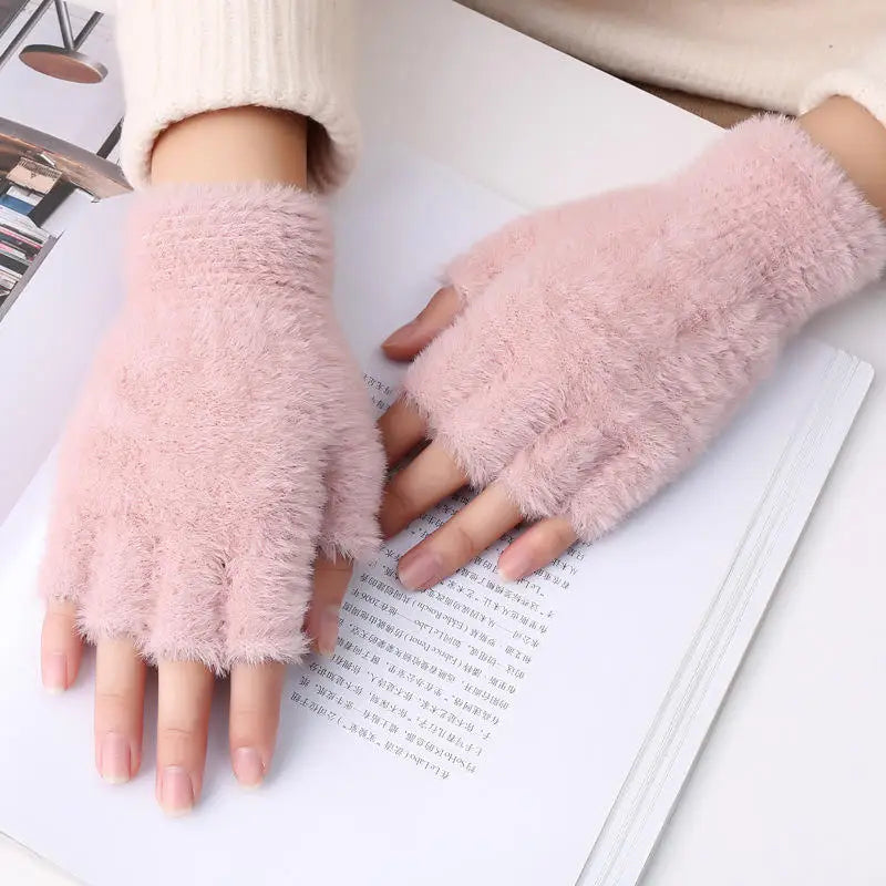 Children's Hat Scarf Gloves Suit Wool Monochrome Fried Dough Twists Warm Three Piece Children's Hat Scarf Gloves Suit