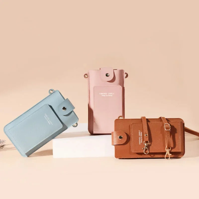 Women Bags Soft Leather Wallets Touch Screen Cell Phone Purse Crossbody Shoulder Strap Handbag for Female Cheap Women's Bags