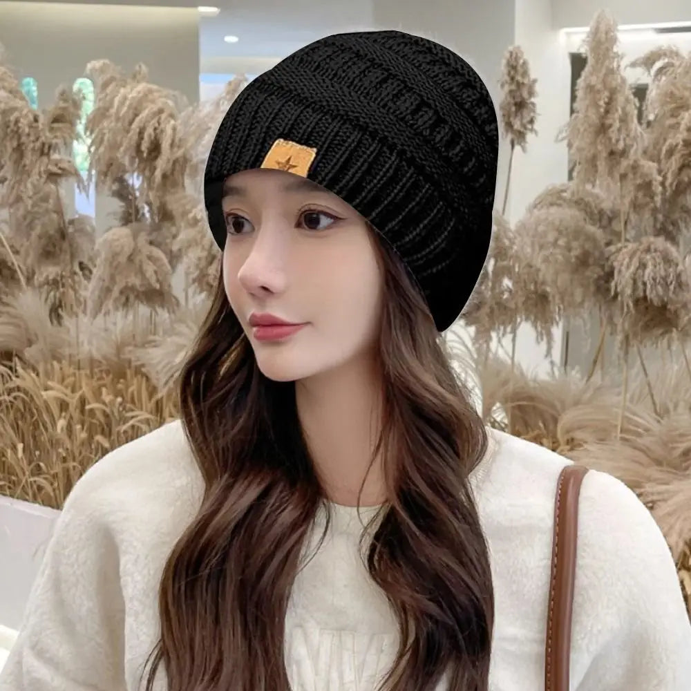 2PCS/Set Gift Warm Women Hats Gloves Set Soft Ear Protection Winter Warm Mitten Windproof Plush Beanie Cap for Men Women
