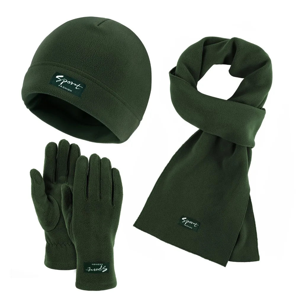 Neck Warmer Winter Beanie Hats Scarf Gloves Set Thicken Windproof Women Warm Knitted Hat Ear Protection Cold Proof