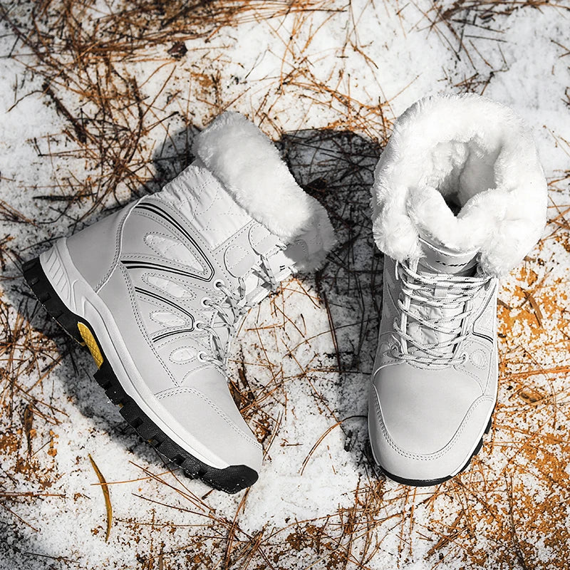 Winter Snow Boots Women High-top Outdoor Casual Keep Warm Soft Plush Ankle Boots Women Anti-slip Wear-resistant Women Shoes