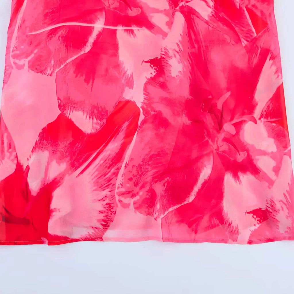 A 2026 Spring Summer Chiffon Boho Women Cami Dresses Fashion Strapless Sleeveless Print Zipper Chic Ladies Cami Dresses
