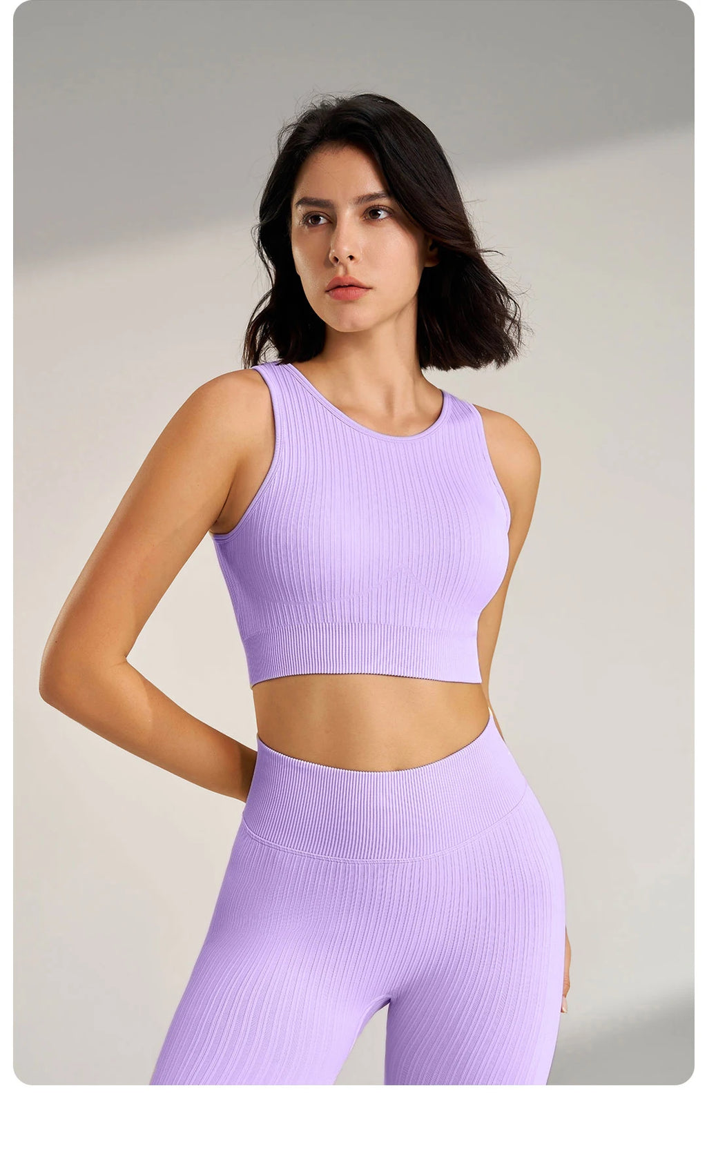 Women's Sports Fitness Suit Gym High Intensity Workout Shockproof Bra High Waisted Leggings Tights Yoga Suit Training Set