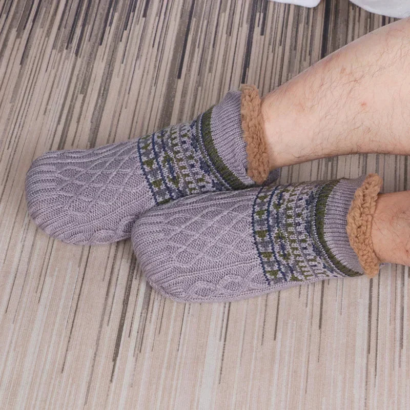 Winter Snow Socks Men Thicken Warm Home Bedroom Socks Slippers Man Non-Slip Foot Warmer Carpet knitted Socks Calcetines Hombre