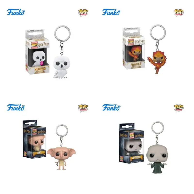 FUNKO POP Classic Film characters Dumbledore Harry Potter Lord Voldemort Hermione Toy Figures Collection Model Toys Key Chain