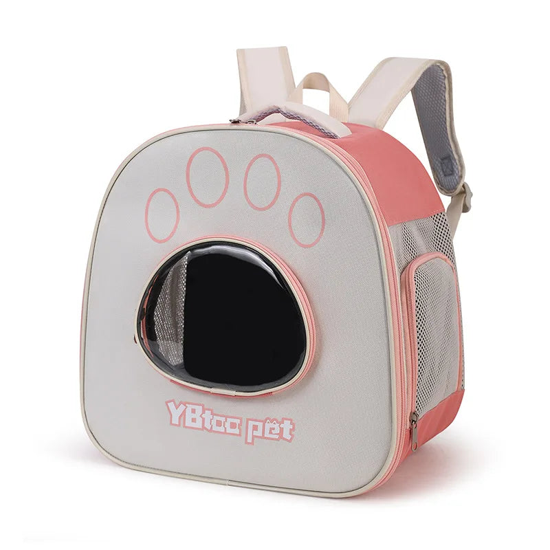 Cat backpack  outing schoolbag  double-shoulder pet bag  cat for travel  dog and cat supplies  transparent large-capacity portab