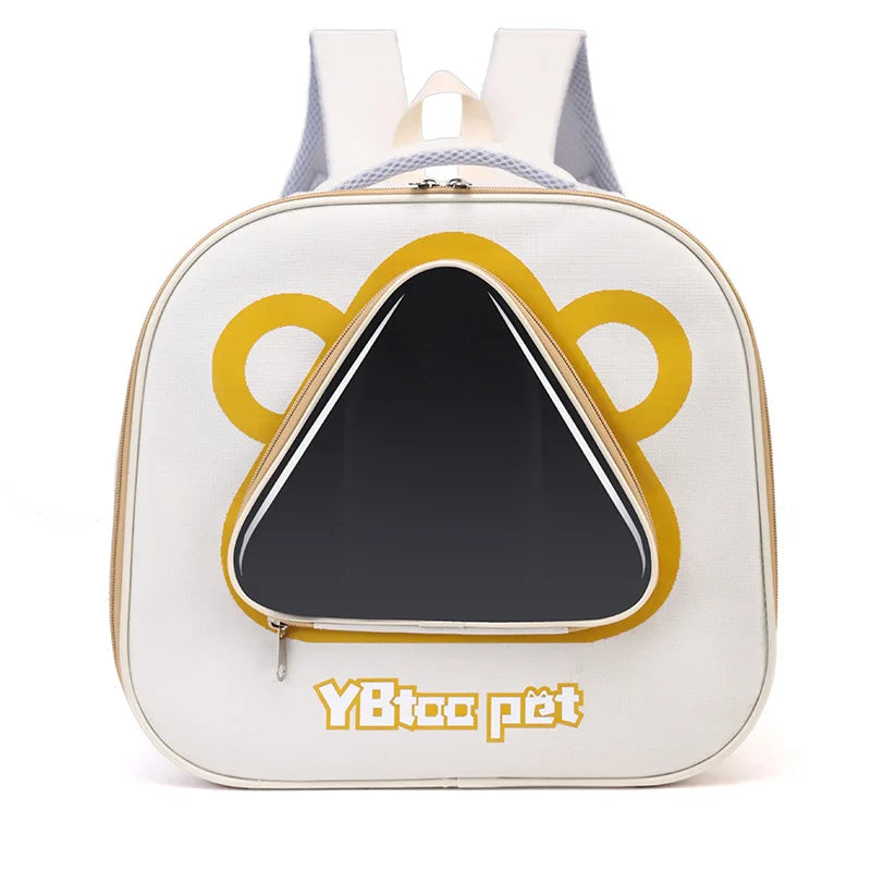 Cat backpack  outing schoolbag  double-shoulder pet bag  cat for travel  dog and cat supplies  transparent large-capacity portab