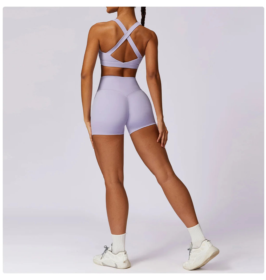 High Waist Workout Shorts Gym Wear Woman Fitness Outfits Yoga Pants Women Soft Workout Tights Spandex Solid Seamless Shorts