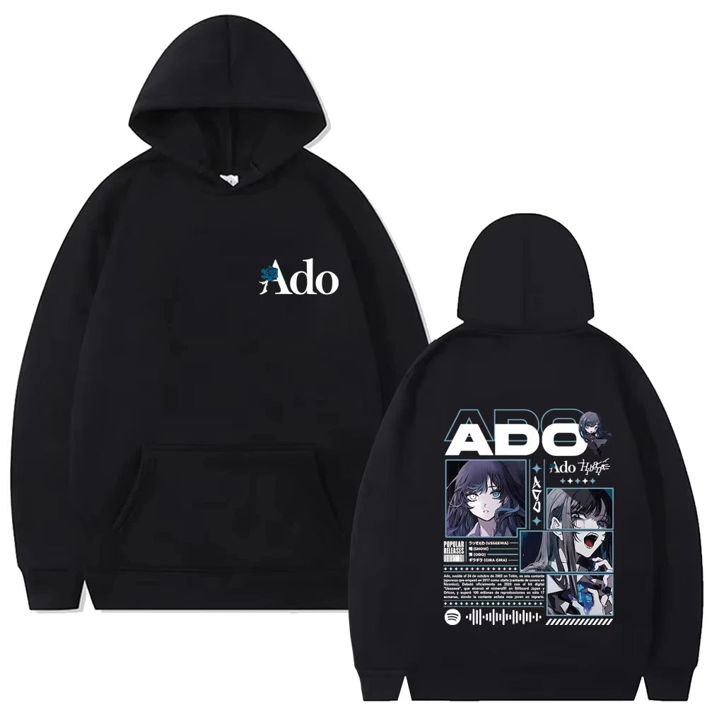 Ado World Tour 2025 Hibana Hoodie Men's Women Fashion Japanese Style Streetwear Unisex Vintage Casual Oversized Pullover Hoodies