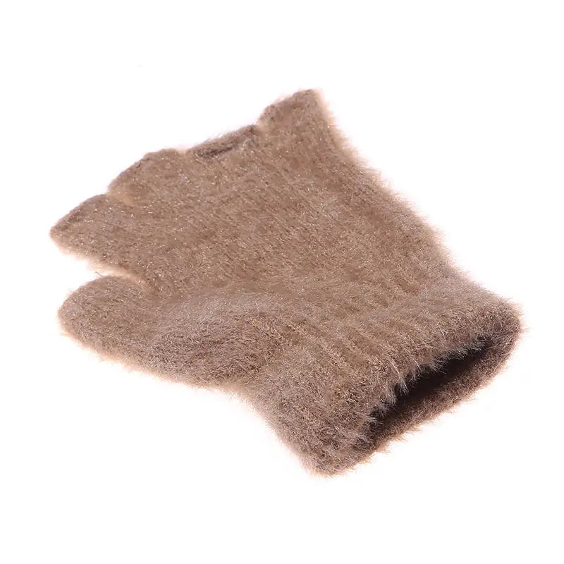 Children's Hat Scarf Gloves Suit Wool Monochrome Fried Dough Twists Warm Three Piece Children's Hat Scarf Gloves Suit