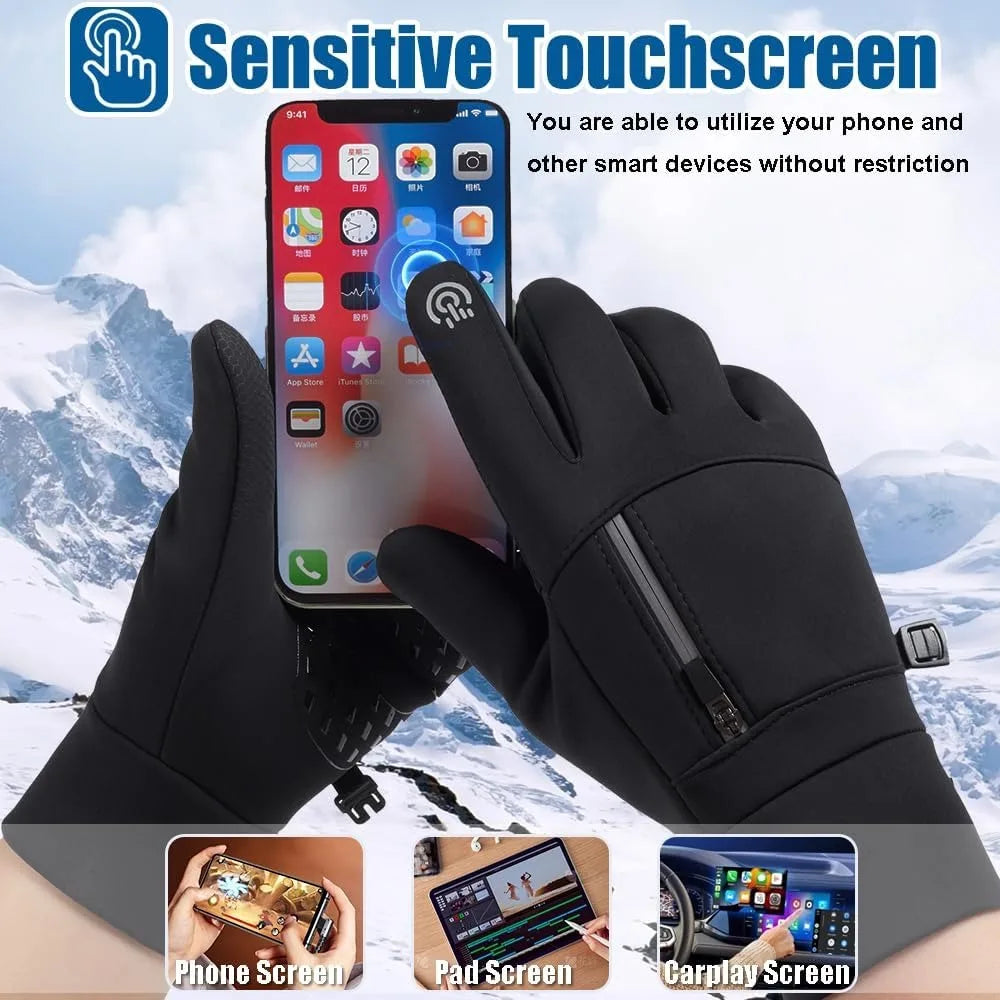 Winter Gloves for Men Women-Waterproof Thermal Glove for Cold Weather,Warm Gloves for Cycling,Snow,Touchscreen Finger