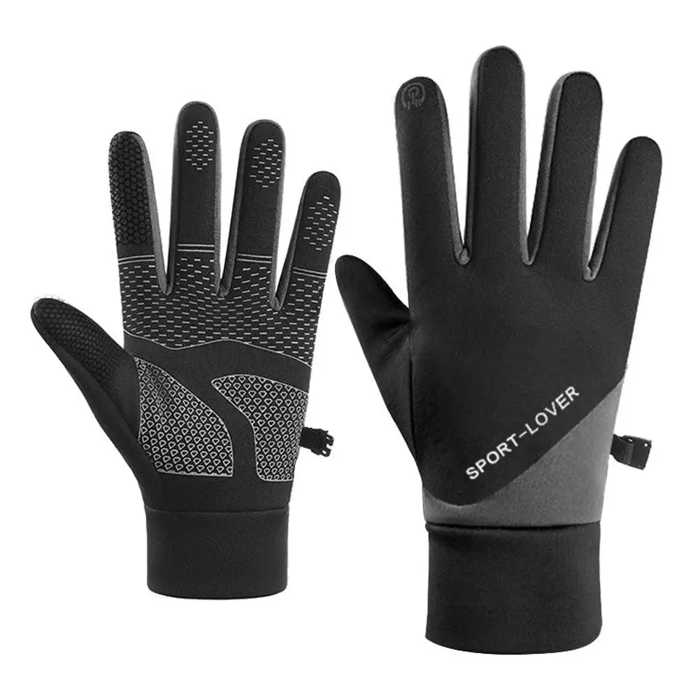 Winter Warm  Cycling Gloves Windproof Sports Running Motorcycle Anti-Slip Warm Outdoor Sports Touch Screen Full Fingers Gloves