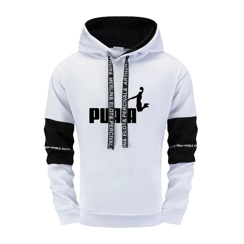 Fall Winter Daily Casual Sporty Jogger Set Urban Fashion Hoodie Sportswear 2025 New Men's Tracksuit Hooded Sweatshirt Sweatpants