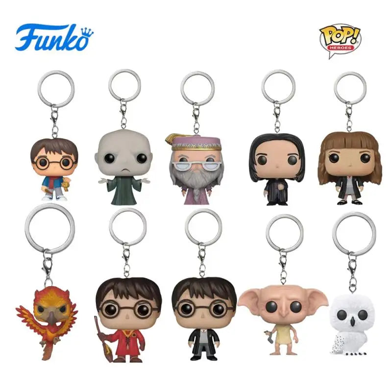 FUNKO POP Classic Film characters Dumbledore Harry Potter Lord Voldemort Hermione Toy Figures Collection Model Toys Key Chain