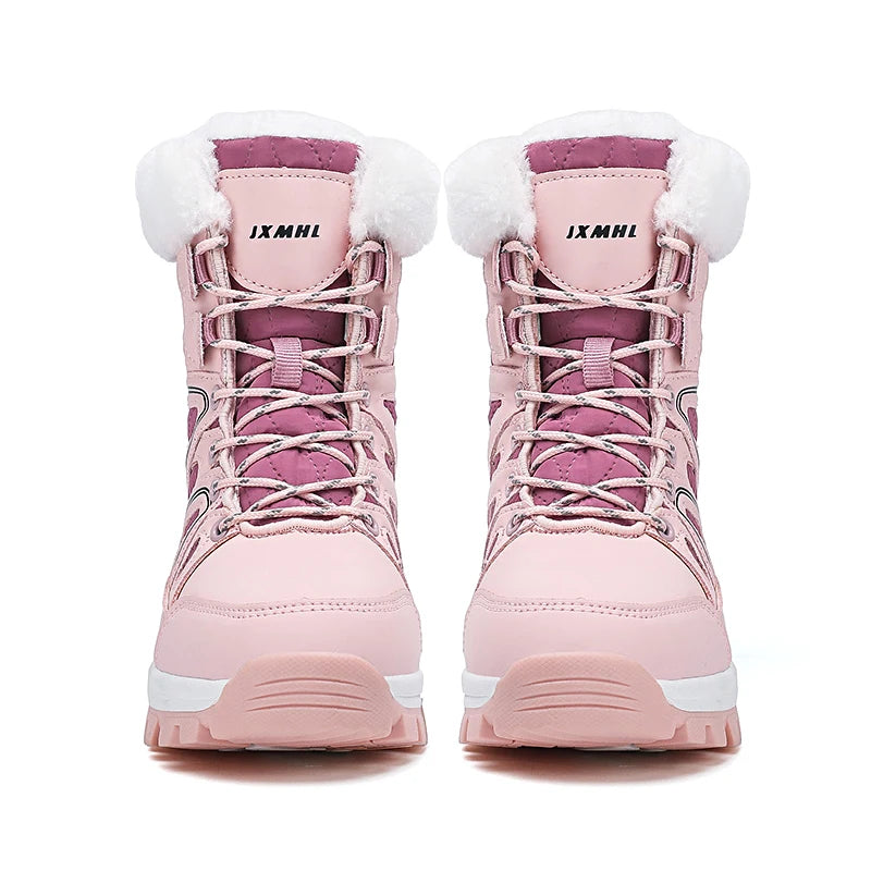 Winter Snow Boots Women High-top Outdoor Casual Keep Warm Soft Plush Ankle Boots Women Anti-slip Wear-resistant Women Shoes
