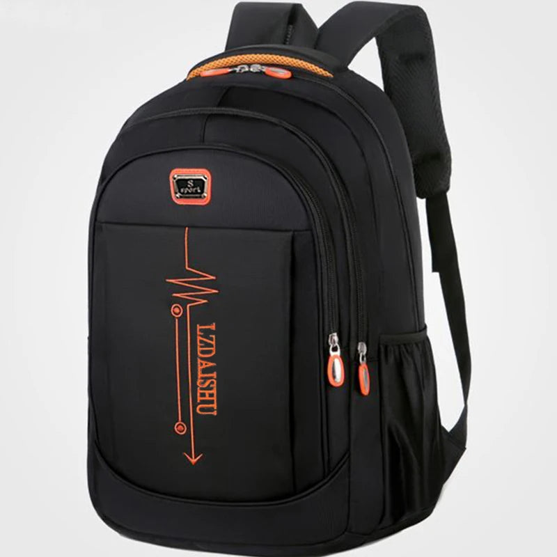 Business casual backpack for men, laptop bag, large capacity travel bag, student schoolbag, Korean version student backpack [zip
