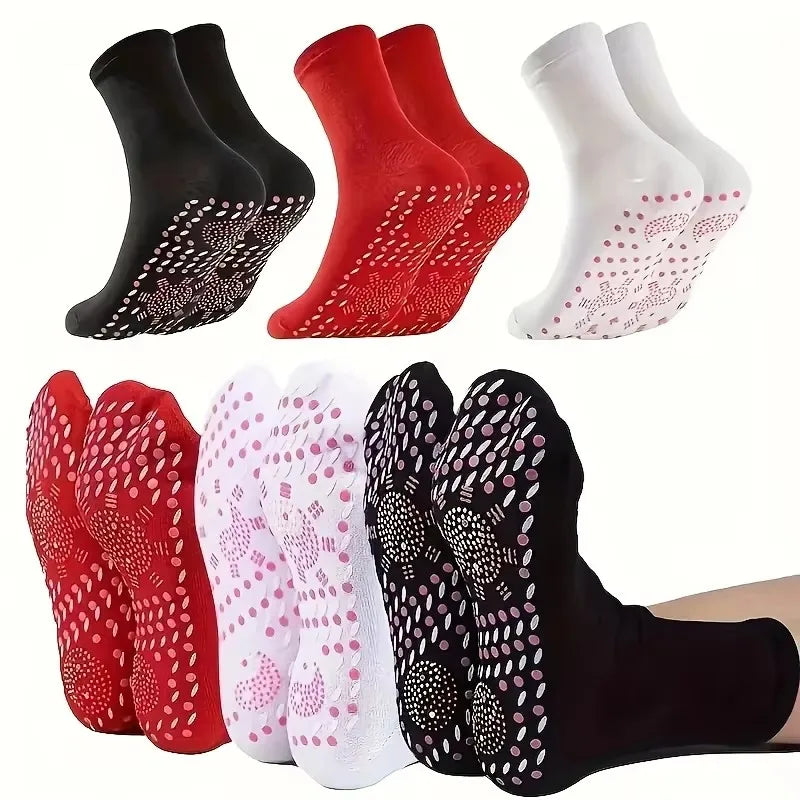 Winter Self-Heating Socks Thermal Heated Socks Soft Elastic Thicken Anti-Slip Socks for Women Men Outdoor Cycling Ski Tube Sock