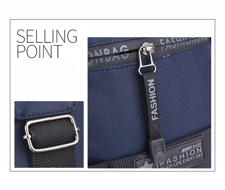 Chest Bag For Men New Large Capacity Shoulder Korean Version Travel Lightweight Nylon Crossbody Bag Backpack