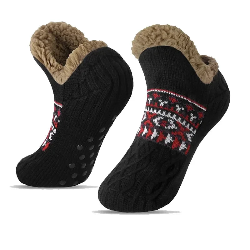 Winter Snow Socks Men Thicken Warm Home Bedroom Socks Slippers Man Non-Slip Foot Warmer Carpet knitted Socks Calcetines Hombre