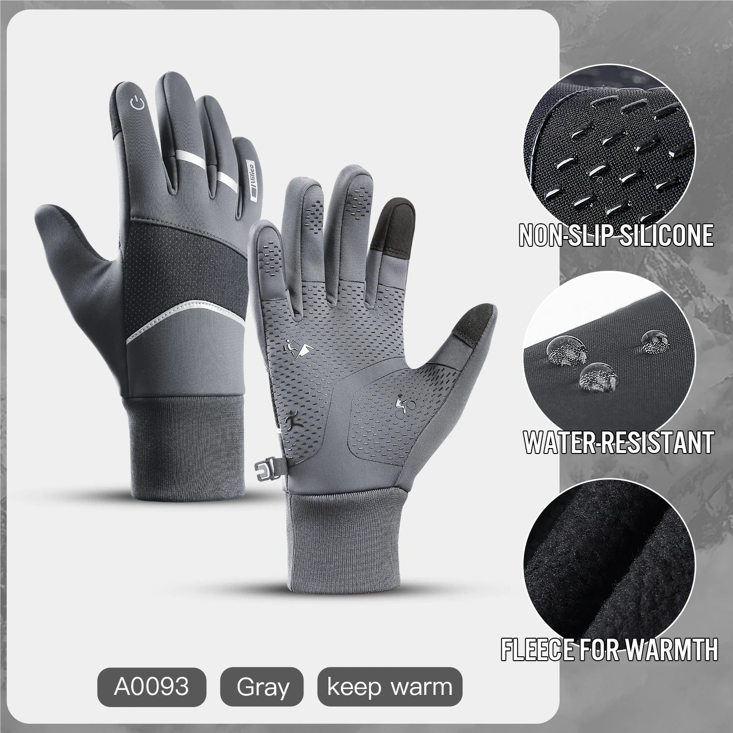 Winter Cycling Gloves for Men Women Warm Biking Glove for Riding Bicycle Gloves Waterproof Touchscreen Accessories Hiking Gloves