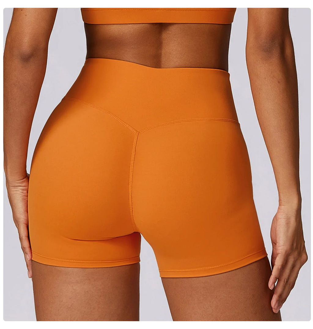 High Waist Workout Shorts Gym Wear Woman Fitness Outfits Yoga Pants Women Soft Workout Tights Spandex Solid Seamless Shorts