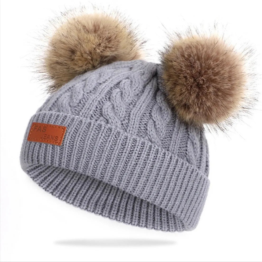 Three Piece Set of European and American Hats Scarves Gloves Autumn and Winter Single Ball Double Ball Colorful Ball Hat