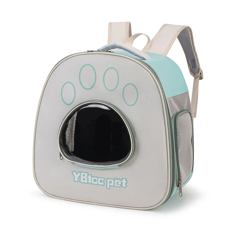 Cat backpack  outing schoolbag  double-shoulder pet bag  cat for travel  dog and cat supplies  transparent large-capacity portab