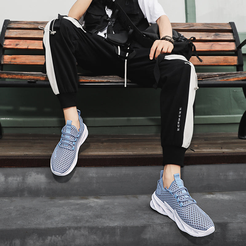 Men Shoes Summer 2023 New Breathable Mesh Hollow Tennis Shoes Man Running Sneakers Casual Sports Walking Shoes Tenis Masculino